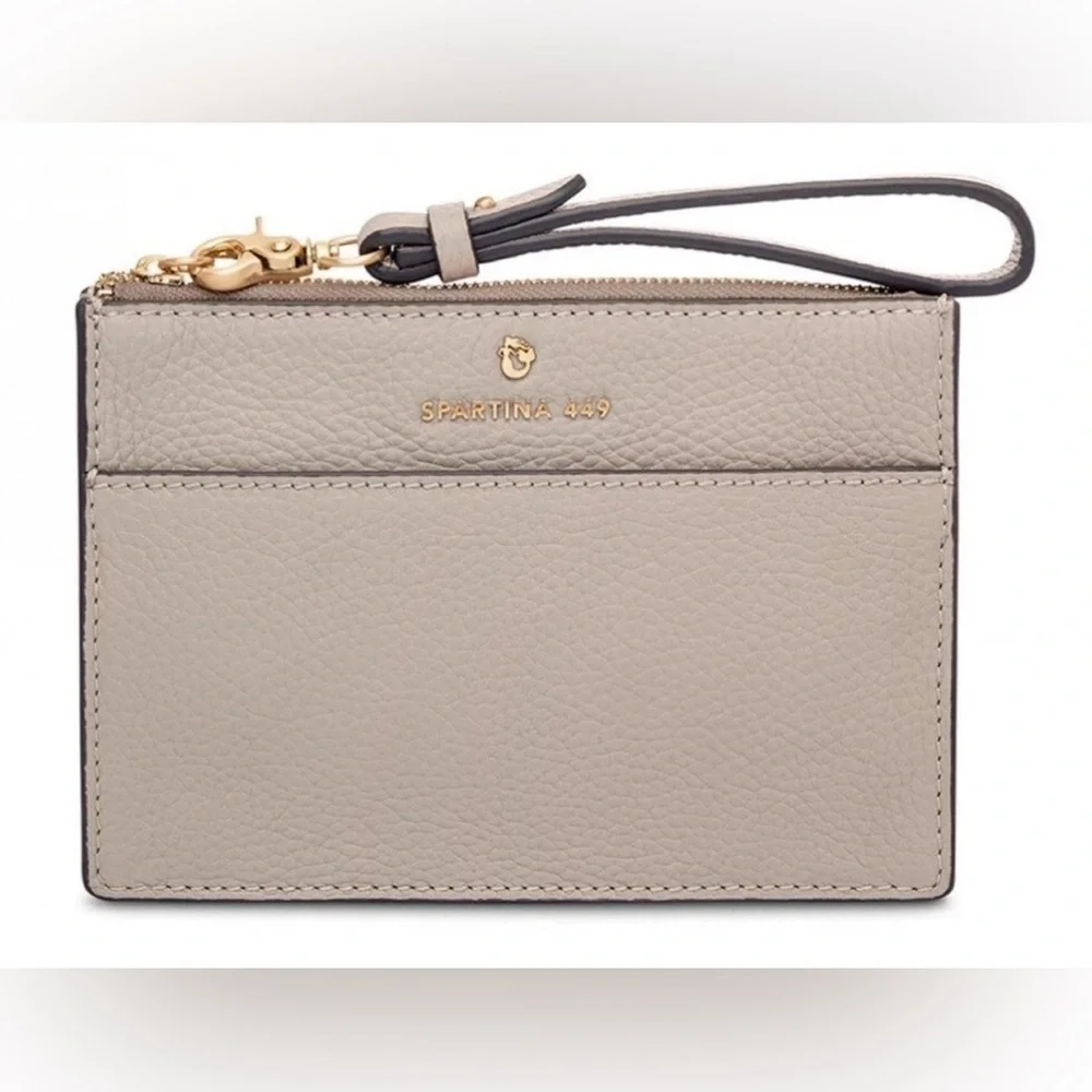Siren Sophie Wristlet Taupe by Spartina 449 Leather Zip